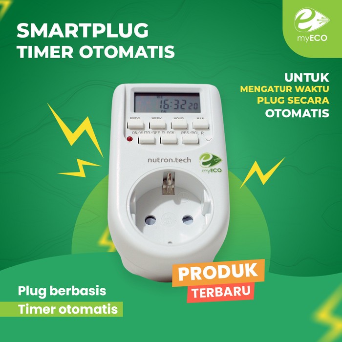 StopKontak Jadwal Otomatis Colokan Listrik Smart Switch Power Socket Digital Timer ORI