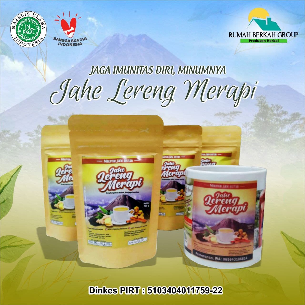 Jahe Instan rempah rempah Lereng Merapi