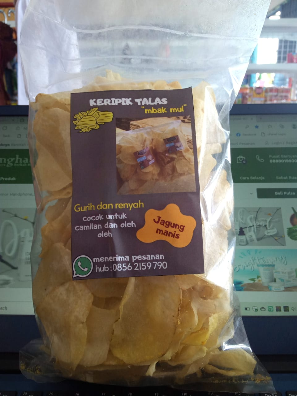 Keripik Talas Jagung Manis