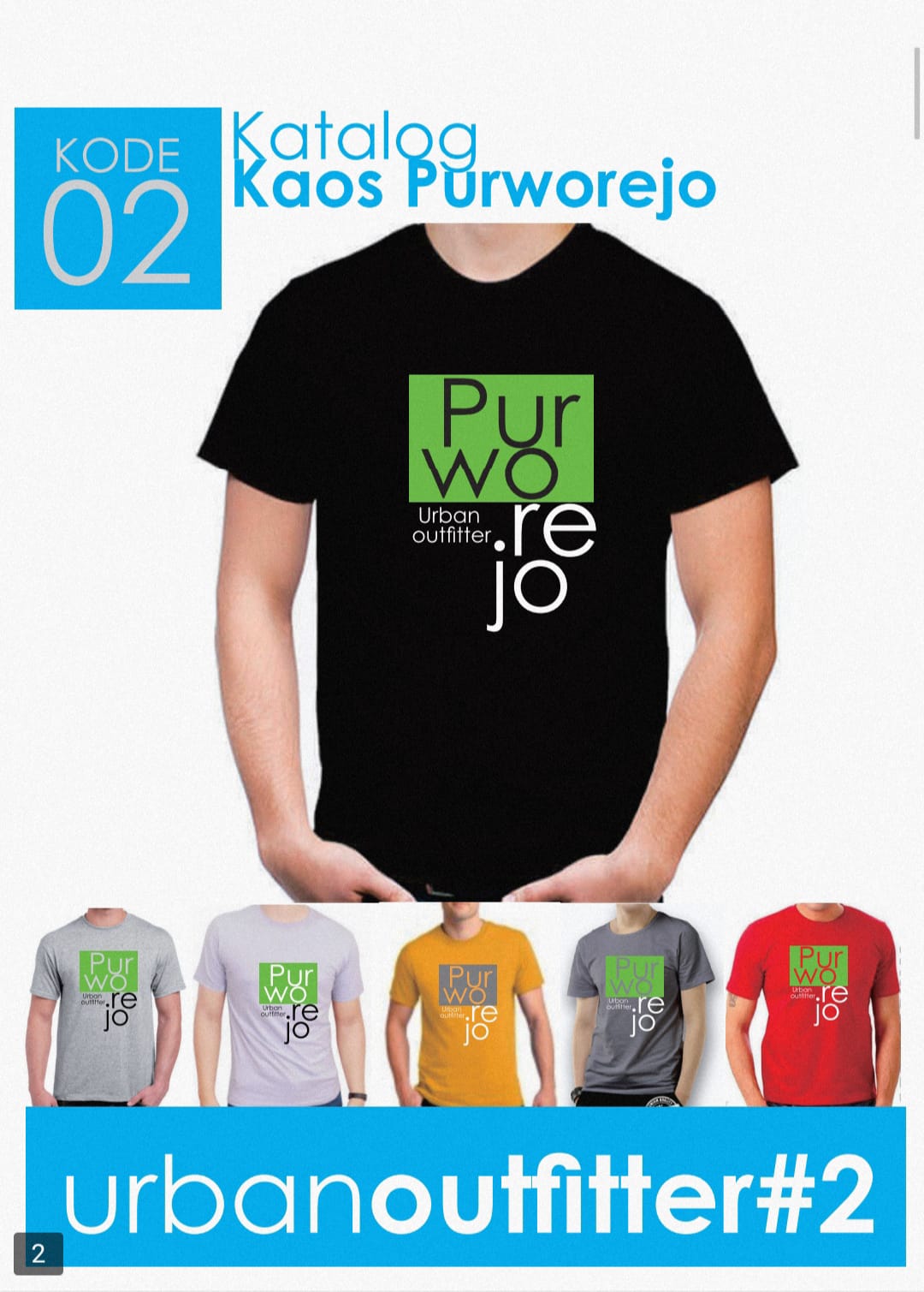 Kaos Lengan Pendek Urban Outfitter2 (S,M,L,XL,2L,3L,4L, Jumbo)