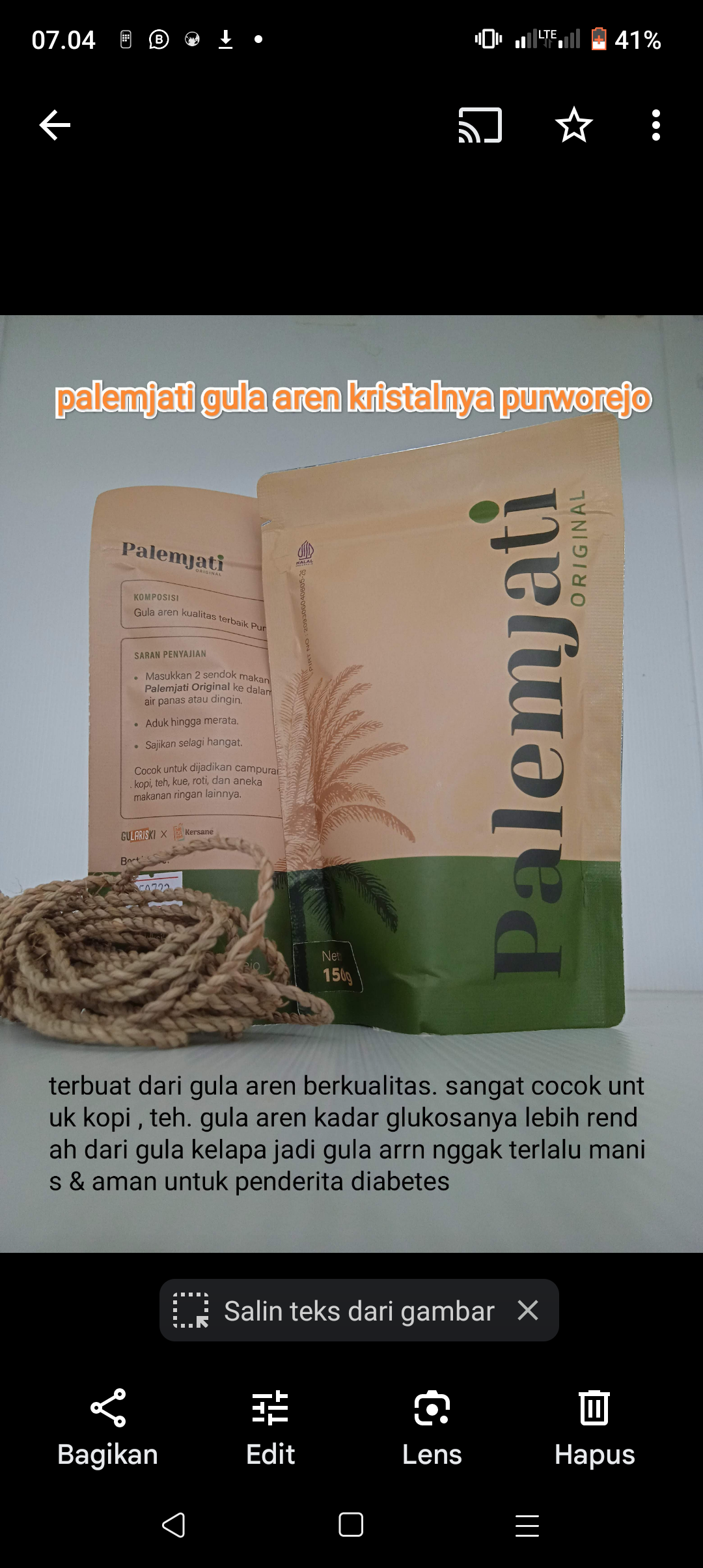 Gula aren kristal