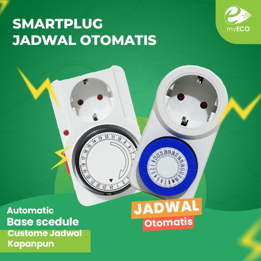Stopkontak Colokan Timer 24 Jam Analog Plug Otomatis Smartplug ORI Stop Kontak