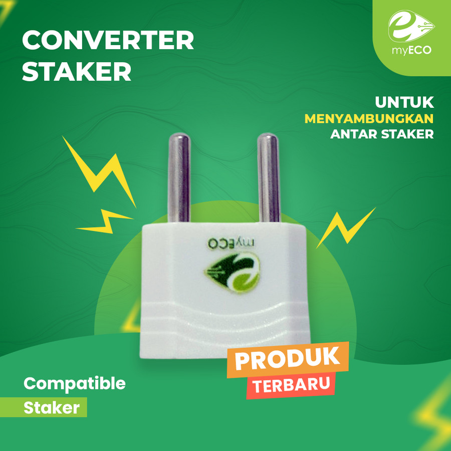 Konverter Converter Oversteker Over steker staker China US pipih ke bulat ORI